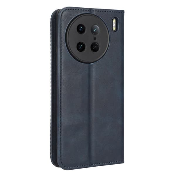 Bofink Vintage Vivo X90 Pro Læder Etui - Blå Blue
