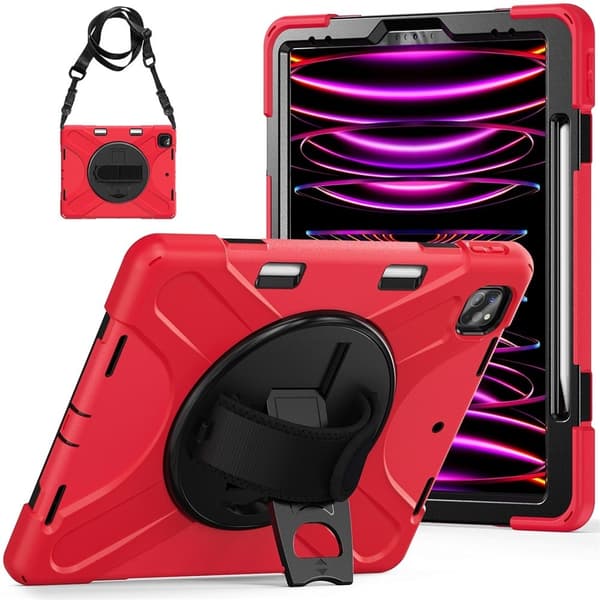 iPad Pro 12,9 tuuman (2018) X-Shape-kotelo - Punainen Red