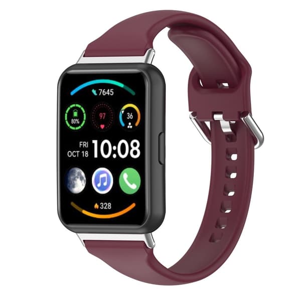 Enkel klokkerem i silikon til Huawei Watch Fit 2 - Vinrød Red
