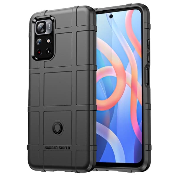 Rugged Shield Xiaomi Redmi Note 11T 5G kotelot - Musta Black