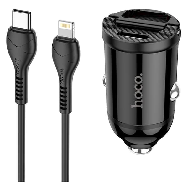 NZ2 Link PD30W+QC3.0 autolaturisarja (Type-C Lightningiin) - Musta Black