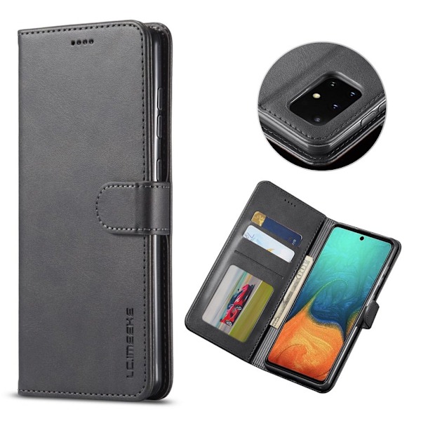 LC.Imeeke läder Samsung Galaxy A31 fodral - Svart Svart