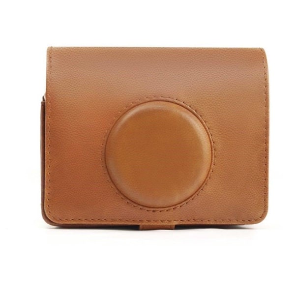 Fujifilm Instax Mini Evo CAIUL retro PU leather case with lens c Brown