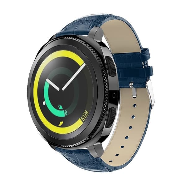 Samsung Gear Sport Klockband med krokodil textur - Blå Blå