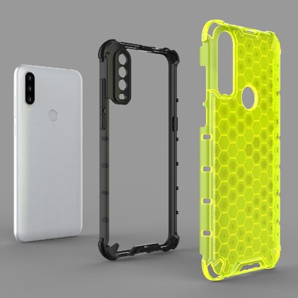 Bofink Honeycomb Alcatel 1s (2020) Etui - Rød Red
