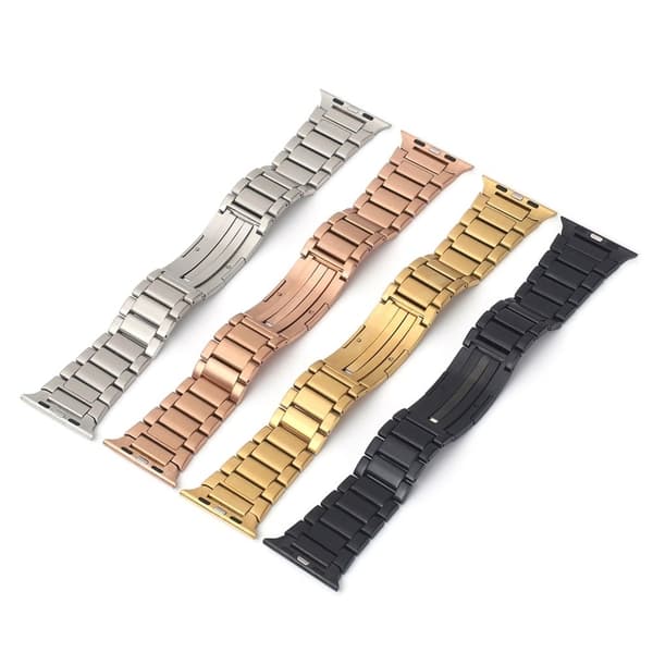 Apple Watch Series 49mm - 45mm - 44mm - 42mm Universal Watch Band rustfrit stål - Sort Black