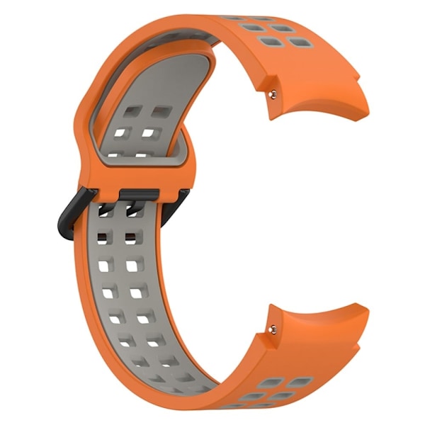 Samsung Galaxy Watch 5 / 4 / 3 (41mm) kaksivärinen silikonikellon hihna - Oranssi / Harmaa Orange