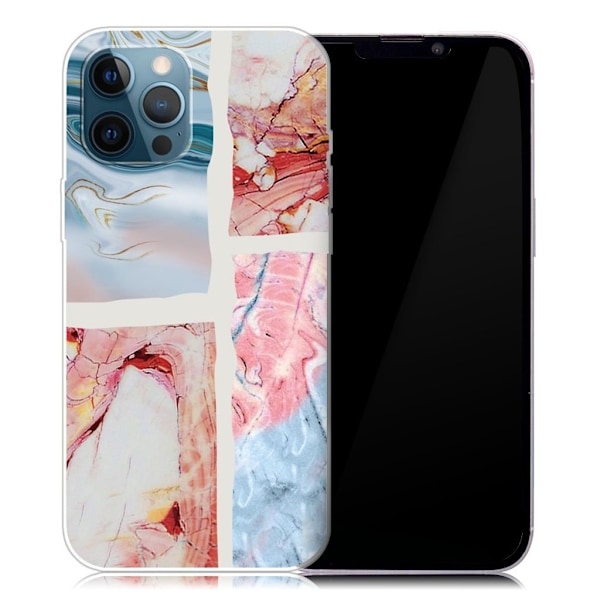 Marble design iPhone 13 Pro Max cover - Blå Og Orange Marmor Multicolor