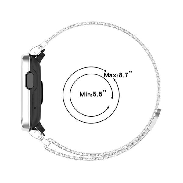 Xiaomi Redmi Watch 2 klockarmband i rostfritt stål med skydd - Rosa Ros Rosa