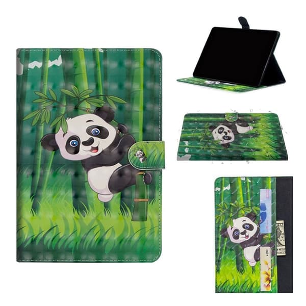 Samsung Galaxy Tab S5e läderfodral med dekor av ljusa fläckar - Panda Av Bambu multifärg