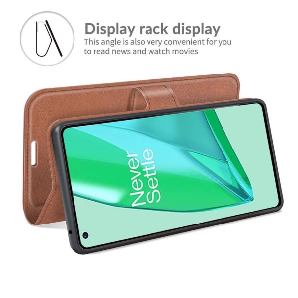 Wallet-style Læder Etui til Oneplus 9 Pro - Brun Brown