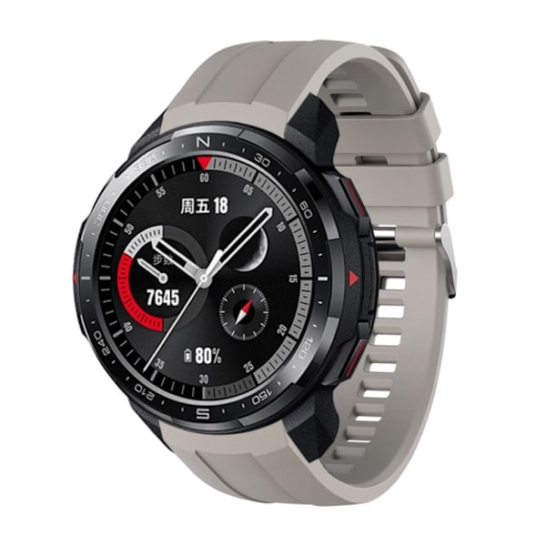 Honor Watch GS Pro silikoninen kellonauha - Harmaa Silver grey