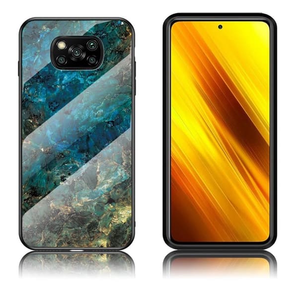 Fantasy Marble Xiaomi Poco X3 / X3 Nfc Cover - Smaragd Green