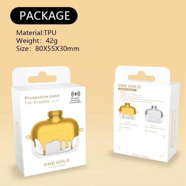 AirPods Pro 2 / Pro perfume bottle style with strap - Gold Gold