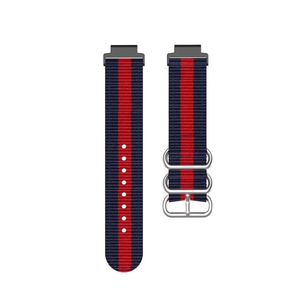 Garmin Forerunner 220 / 230 / 235 / 630 / 620 / 735 klockarmband i nylon - Blå / Röd / Blå Blå