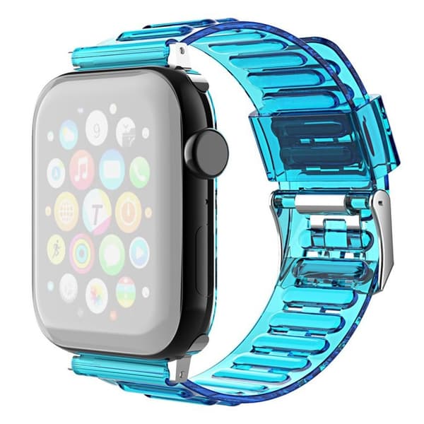 Apple Watch Series 6 / 5 44mm gennemsigtig stil urrem - Blå Blue