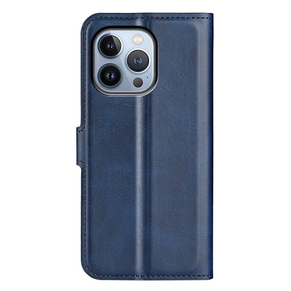 iPhone 14 Pro Max nahkainen lompakokkotelo - Sininen Blue