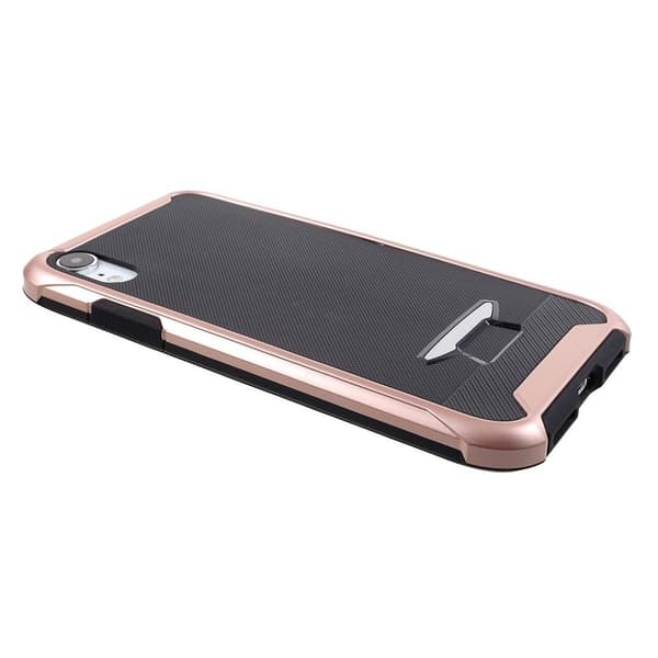 iPhone Xr hybrid etui med granuleret tekstur - Rosaguld Multicolor