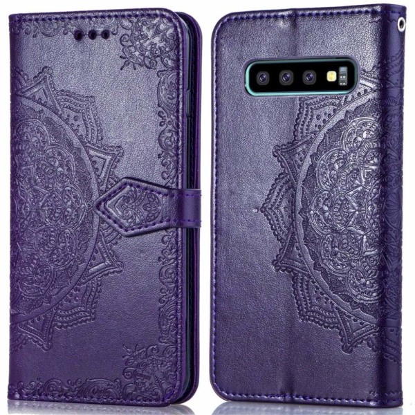 Mandala Samsung Galaxy S10 Plus kotelot - Violetti Purple