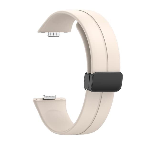 Huawei Watch Fit 3 Silikonerem Magnetisk foldespænde Urrem - Stjernelys White