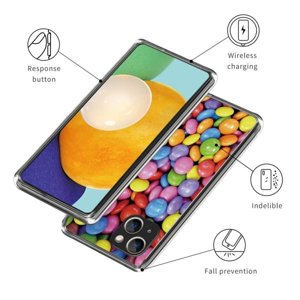 Deco iPhone 15 Plus kotelot - Sateenkaari Karkkia Multicolor