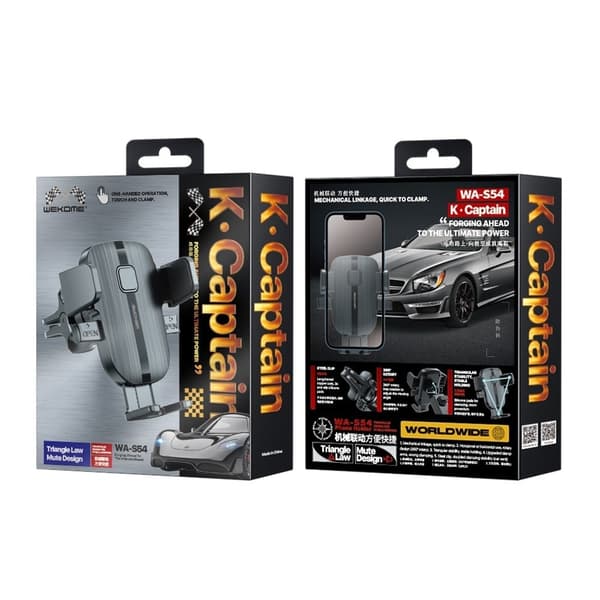 WEKOME Universaali ilman ulostuloaukko auton puhelimen pidike Silver grey