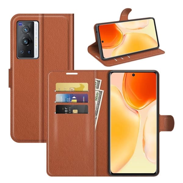 Classic Vivo X70 Pro Flippetui - Brun Brown