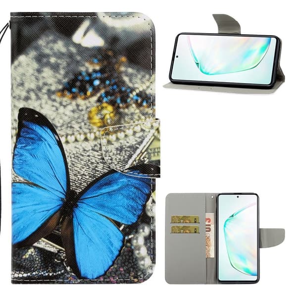 Wonderland Samsung Galaxy Note 10 Lite kotelot - Sininen Perhonen Multicolor