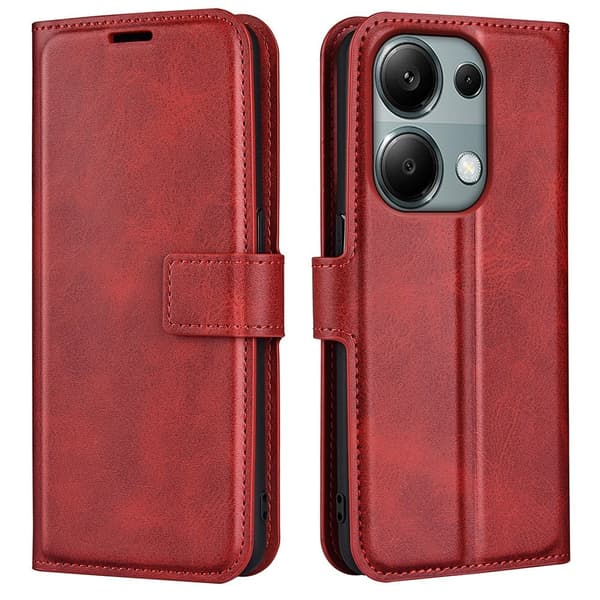 Xiaomi Redmi Note 13 Pro 4G læderetui med pung - Rød Red