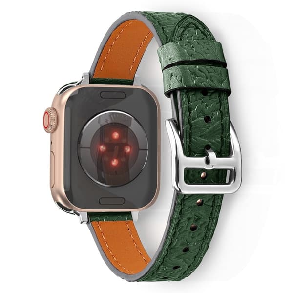 Apple Watch (41mm) urrem i ægte vævet læder - Grøn Green