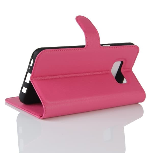 Samsung Galaxy S8 stilfuldt læder-etui - Hot pink Pink