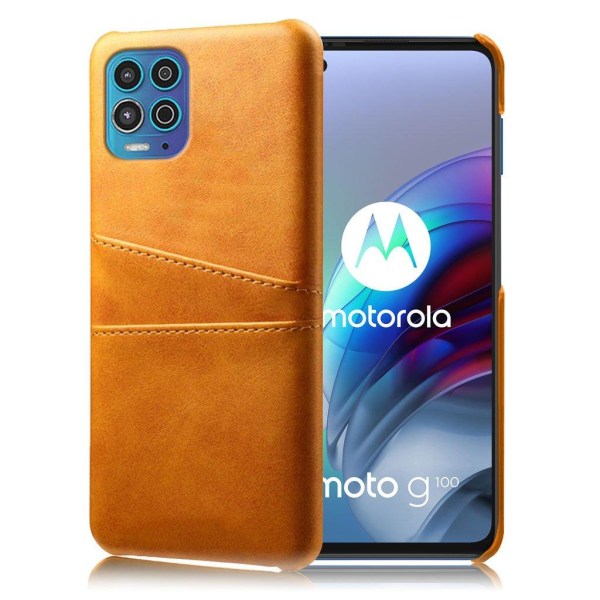 Motorola Moto G100 / Motorola Edge S skal med korthållare - Oran Orange