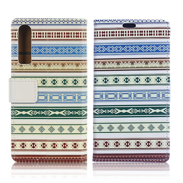 Huawei P30 läderfodral med mönster - Bohemisk multifärg