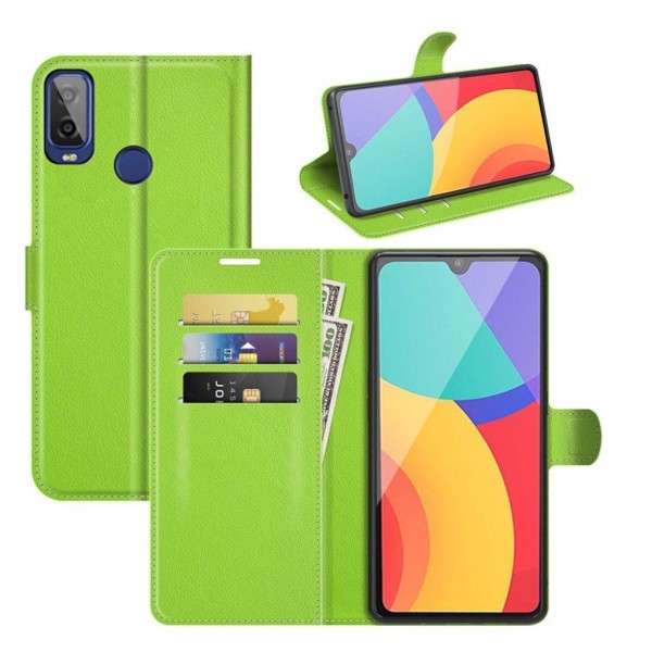 Klassisk Alcatel 1L (2021) flip etui - Grøn Green