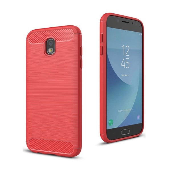 Samsung Galaxy J7 (2017) Innovativt kulfiber cover - Rød Red