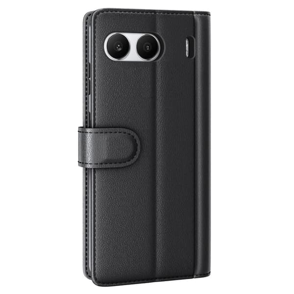 Aito nahkakotelo luottokorttipaikoilla OnePlus Nord 4 - Musta Black