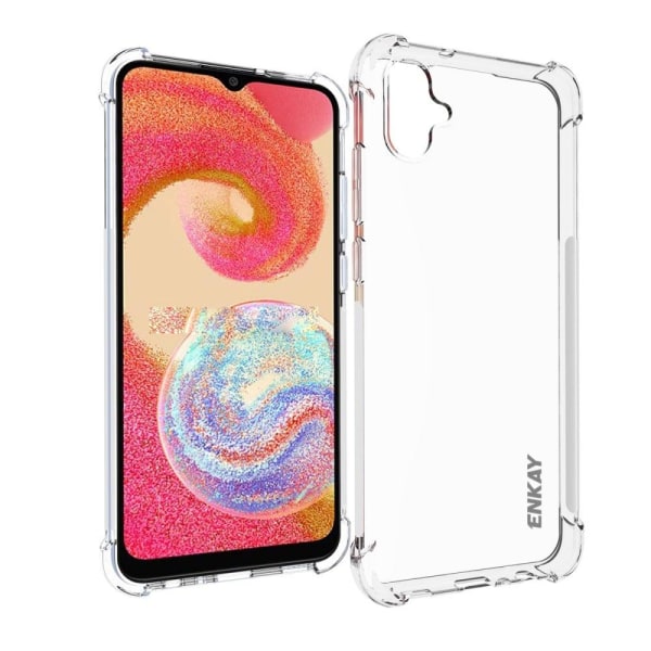 ENKAY genomskinligt droppsäkert fodral för Samsung Galaxy A04e Transparent