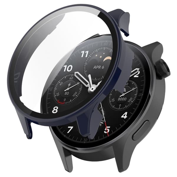 Xiaomi Watch S1 Pro protective case with tempered glass - Blue Blå