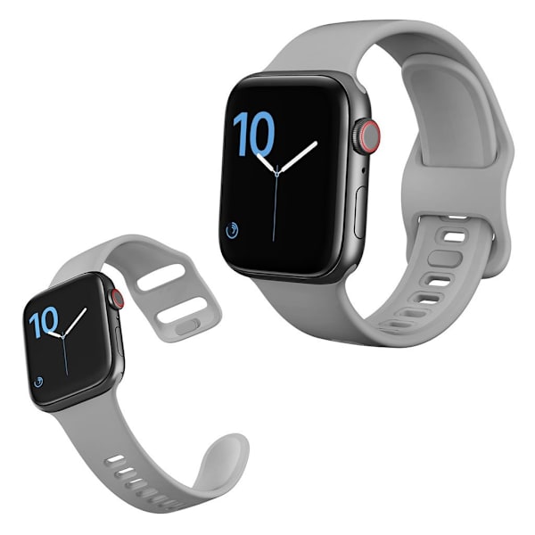 Apple Watch Series 5 40mm simpel silikone Urrem - Grå Silver grey