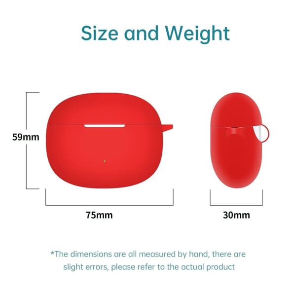 Honor Earbuds X3i silikonetui med spenne - Rød Red
