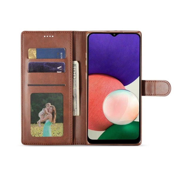 LC.IMEEKE Samsung Galaxy A13 4G flip case - Ruskea Brown