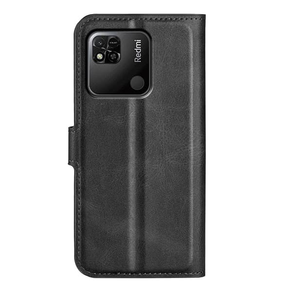 Xiaomi Redmi 10A læderetui med pung - Sort Black