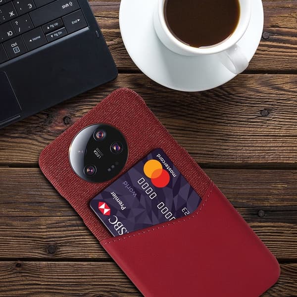 Bofink Xiaomi 13 Ultra Kredittkort Deksel - Rød Red