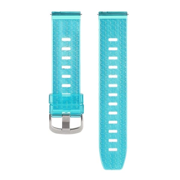 20 mm silikonerem til Garmin / Honor / Huawei / Samsung-ur - Lysende Gennemsigtig Blå Blue
