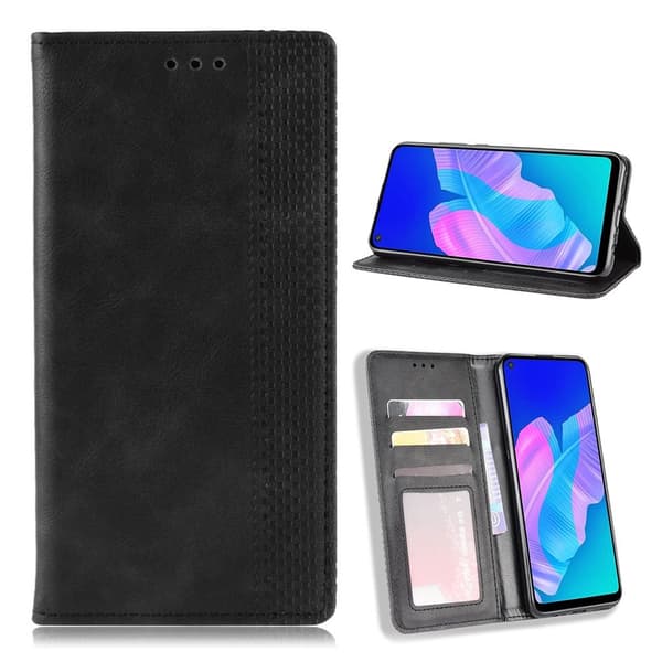 Bofink Vintage Huawei P40 Lite E kotelot - Musta Black