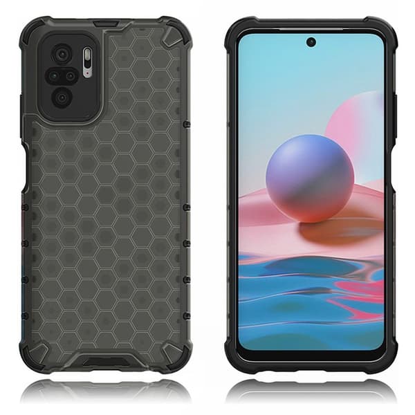 Bofink Honeycomb Xiaomi Redmi Note 10S Etui - Svart Black