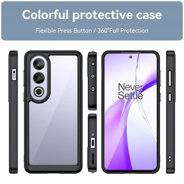 OnePlus Ace 3V smart akryl cover - Sort Black