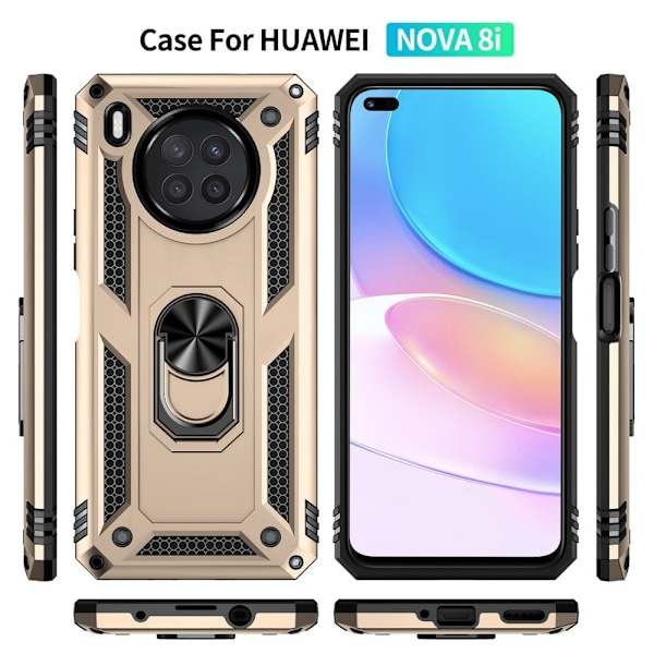 Bofink Combat Huawei Nova 8i Etui - Guld Gold