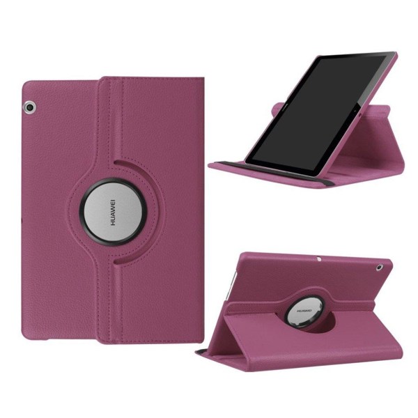 Huawei MediaPad T3 10 Etui med roterende stand - Lilla Purple