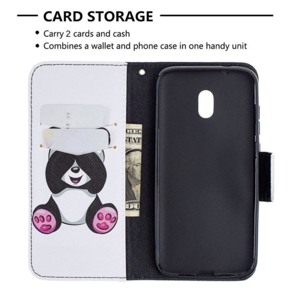 Wonderland Nokia C1 Plus Flip Etui - Panda White